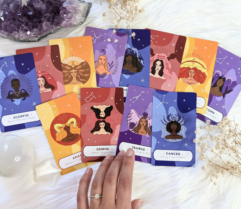 Zodiac Oracle Trading Cards | Goddess Provisions
