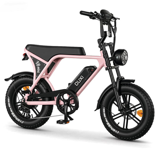 OUXI V8 Series Electric Bike for Adults, Peak 500W/1000W,20/31 MPH, 10.4/15/30 AH Removable Battery, 16''/20" Fat Tire Electric Bike,7-Speed Gear Electric Bicycles,Ebike Moped for Commuting & Off-Road