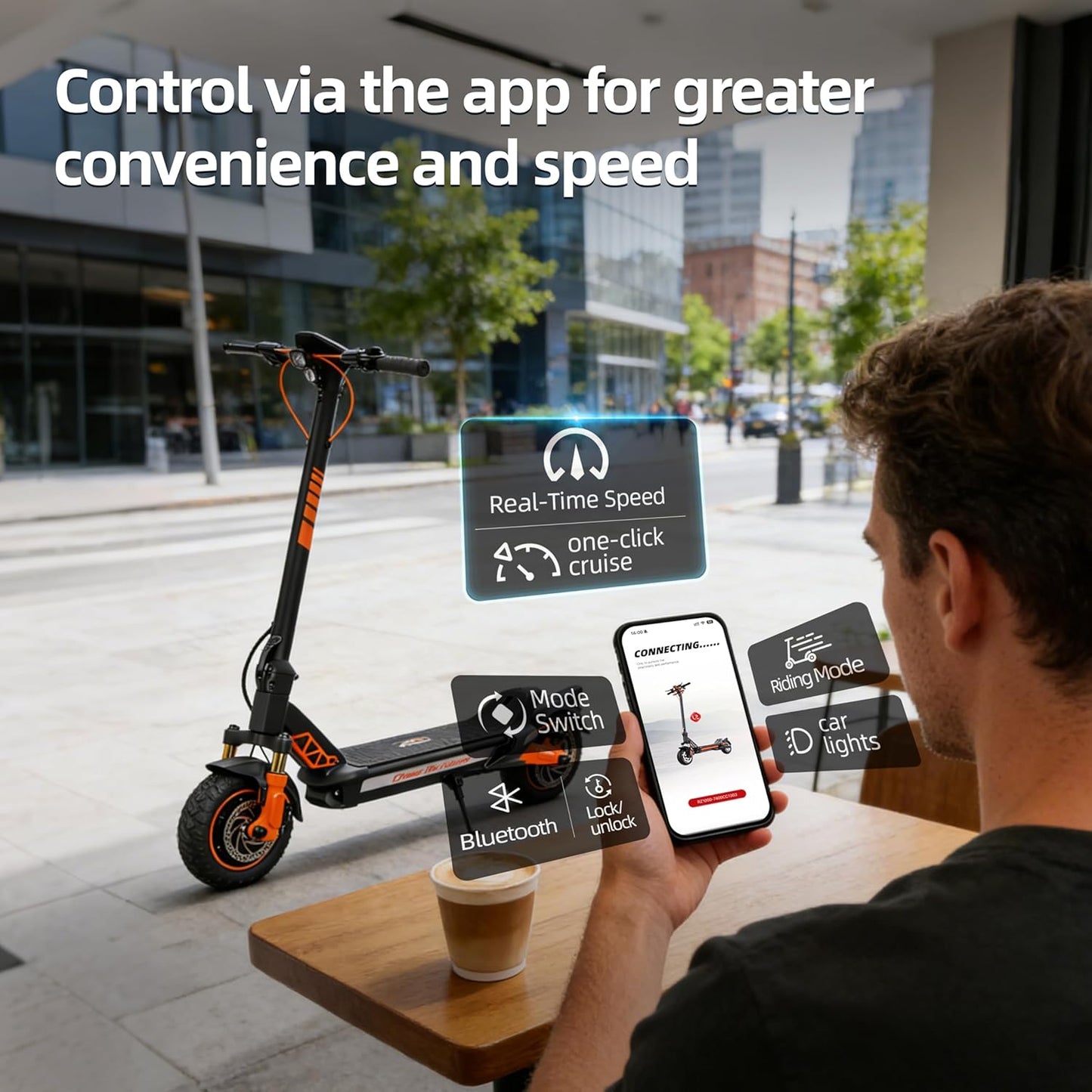 Electric Scooter Adult, 1600W*2 Dual Motor RZ1000, Up to 40-50 Miles Long Range/MAX Speed 31 Mph, 10.5'' Off Road Tires with 1152Wh Battery & Dual Suspension Commuting Fast Electric Scooter