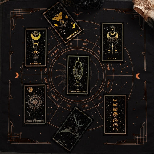 Moonlight Tarot Cards Gold Rainbow Foil