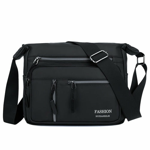 Solid Color Casual Shoulder Bag For Men And Women