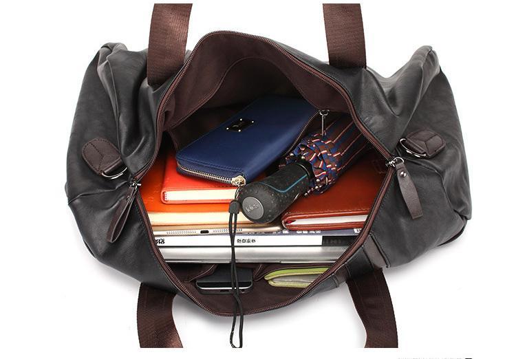 Leather Leisure Travel Duffel Bag For Men And Women
