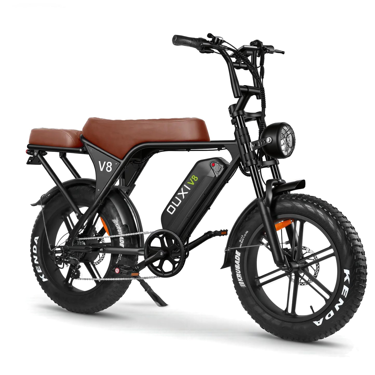OUXI V8 Series Electric Bike for Adults, Peak 500W/1000W,20/31 MPH, 10.4/15/30 AH Removable Battery, 16''/20" Fat Tire Electric Bike,7-Speed Gear Electric Bicycles,Ebike Moped for Commuting & Off-Road