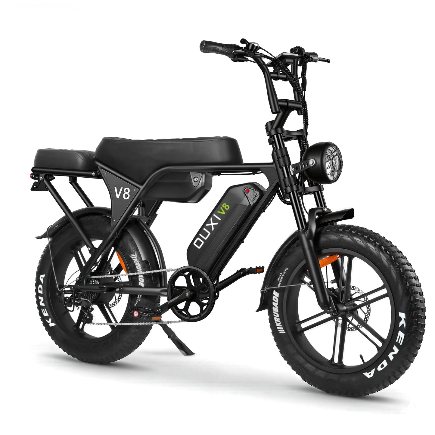 OUXI V8 Series Electric Bike for Adults, Peak 500W/1000W,20/31 MPH, 10.4/15/30 AH Removable Battery, 16''/20" Fat Tire Electric Bike,7-Speed Gear Electric Bicycles,Ebike Moped for Commuting & Off-Road