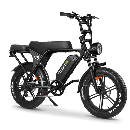 OUXI V8 Series Electric Bike for Adults, Peak 500W/1000W,20/31 MPH, 10.4/15/30 AH Removable Battery, 16''/20" Fat Tire Electric Bike,7-Speed Gear Electric Bicycles,Ebike Moped for Commuting & Off-Road