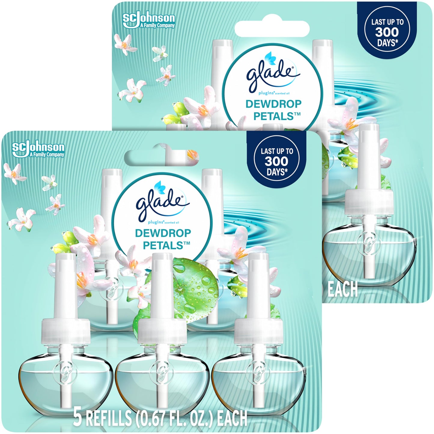 Glade PlugIns Refills Air Freshener, Scented and Essential Oils for Home and Bathroom, Apple Cinnamon, 3.35 Fl Oz, 5 Count