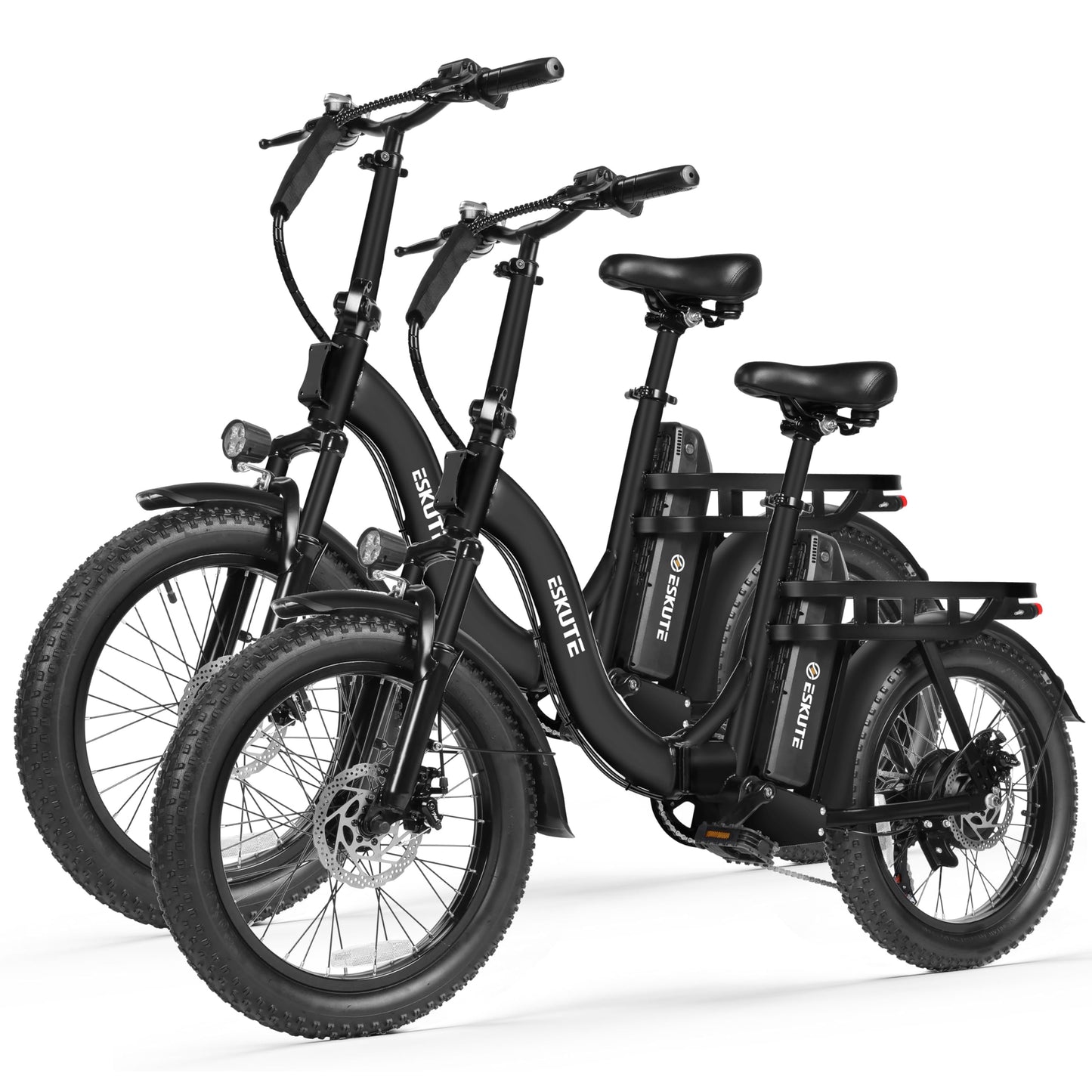 1200W Peak Folding Electric Bike for Adults, 28MPH 48V 10.4Ah Removable Battery, 55-Mile Range, 20"x3" Fat Tire, Step-Thru Ebike with Basket 7-Speed – Commuter E-Bike