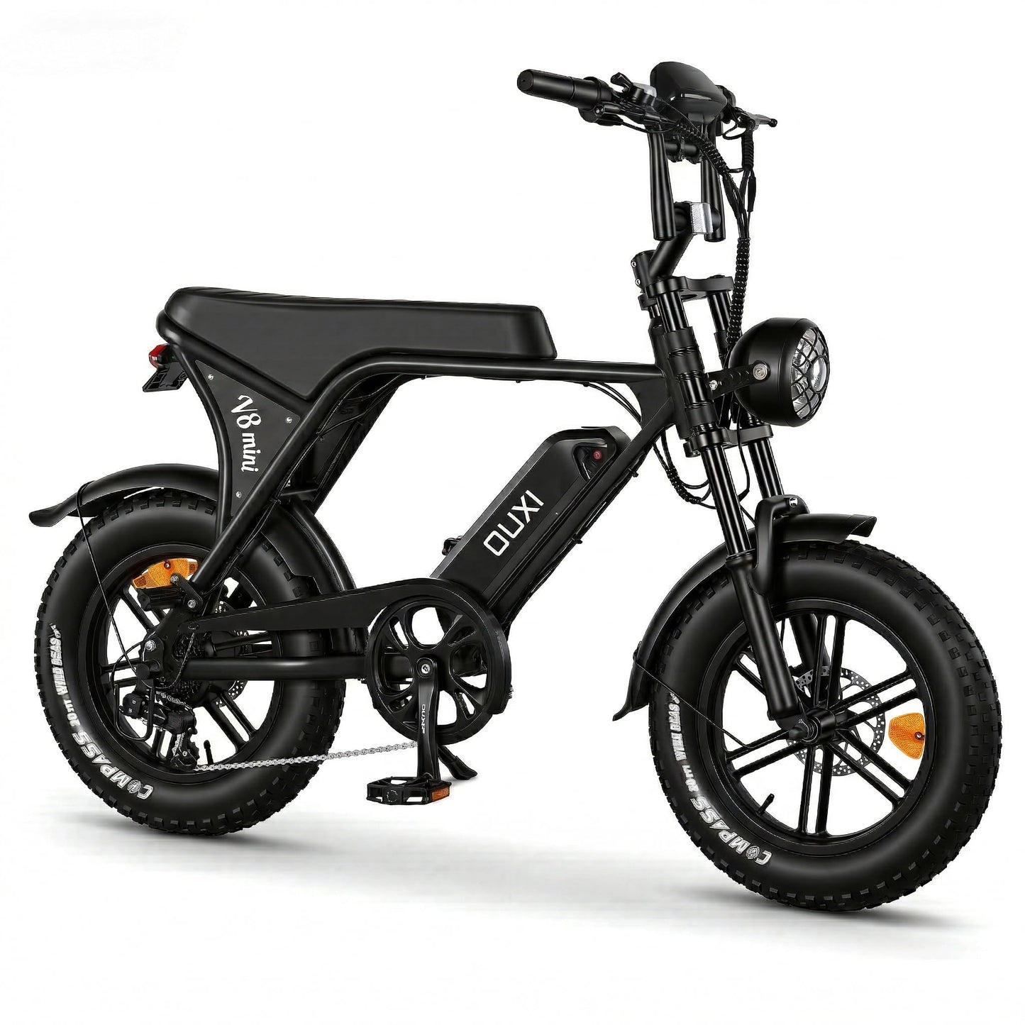OUXI V8 Series Electric Bike for Adults, Peak 500W/1000W,20/31 MPH, 10.4/15/30 AH Removable Battery, 16''/20" Fat Tire Electric Bike,7-Speed Gear Electric Bicycles,Ebike Moped for Commuting & Off-Road