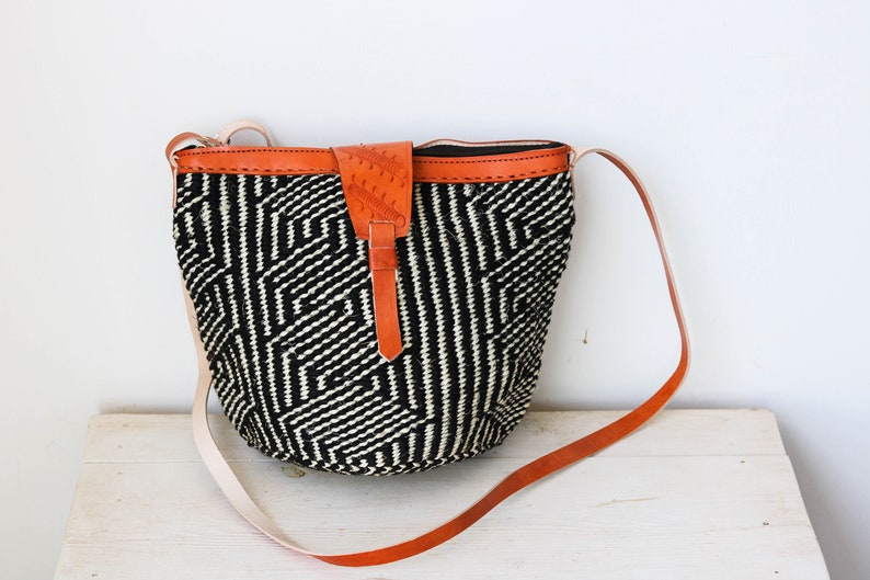 Sisal woven African bag, African Kikuyu crossbody bag and beach bag