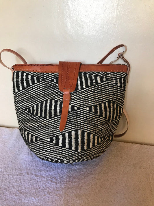 Sisal woven African bag, African Kikuyu crossbody bag and beach bag