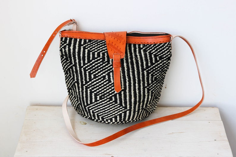 Sisal woven African bag, African Kikuyu crossbody bag and beach bag